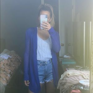 Blue lightweight cardigan